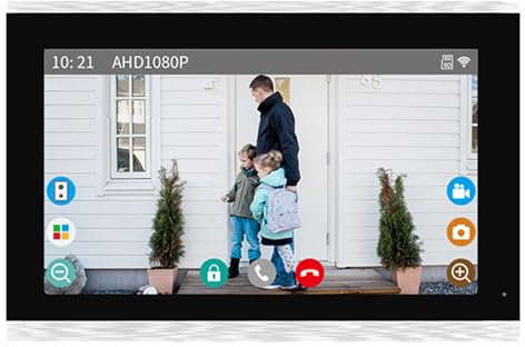 ANJIELO SMART WiFi IP Video Apartment Intercom System,Wired1080P Camera and 10 inch Touch Monitor,Door Phone Kit Two-Way Audio for Home,Tuya (Monitor)