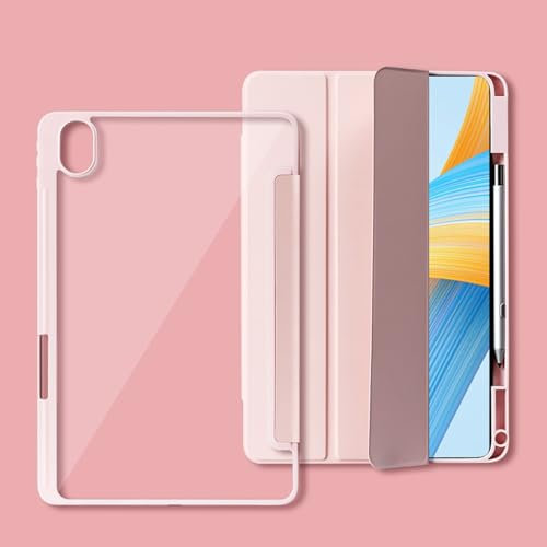 Custodia protettiva Custodia Smart Tablet Tri-Fold compatibile con Huawei MatePad Pro 13.2, con portapenne, guscio posteriore trasparente trasparente, supporto sottile, copertura in TPU antiurto, sveg