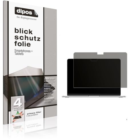 dipos I Protección de la vista compatible con Apple MacBook Air 15 Zoll M4 2025 Protector de Pantalla Privacy