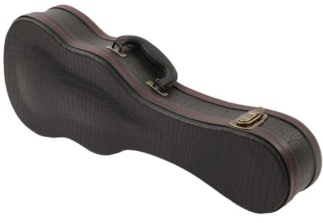 F Fityle Ukulele hard case ukulele bag tragbare pu Ukulele Gig -Tasche mit Griff für Bühnenaufführung Outdoor -Konzertgeschenke, Black 26inch