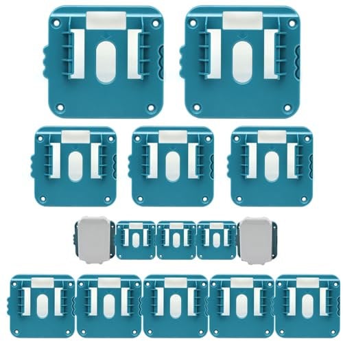 5 Pack Battery Storage Rack for Makita 18V BL1860 BL1850 BL1840 BL1830 Batteries Wall Mount Dock Organizer for Toolbox Compatible with Makita Battery Holder Battery Packout Tool Storage