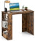 COSTWAY Compact Computer Desk, 90cm Small Wooden Study Writing Workstation with Bookshelf, Modern Simple PC Laptop Table Working Desk for Home Office Bedroom (Rustic Brown)