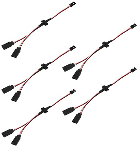 INJORA Magnetisches Snap-on JR 1-zu-2 Y-Kabel für RC-Modelle, 5STK (20cm)