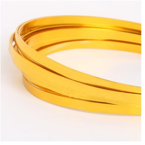 Alambre Manualidades 5 m/lote, 5mm x 1mm (5mm de ancho, 1mm de espesor), alambre plano de aluminio, alambre de floristería de Metal suave for DIY, hallazgos de cordón de joyería, fabricación artesanal
