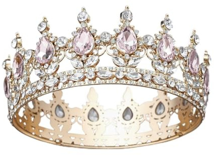 1 Krone Damen, Elegantes Diadem Für Hochzeiten Und Besondere Anlässe, Glitzernde Tiara Für Braut Und Festliche Veranstaltungen, 15 x 15 x 5.5 cm