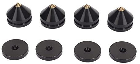BONKZEBU Speaker Isolation Feet Pads,Three Band Equalizer Speaker Isolation Pads,Noise Reduction, for Turntable Subwoofer Amps (Black)