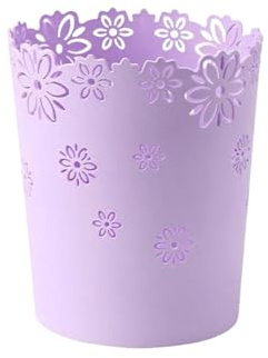 Mülleimer Papierkorb Büro & Zuhause|Mülleimer Schreibtisch| Für Büro Mülleimer Kinderzimmer & Küche (Lila, Groß(7.09x8.46x10.04inch))