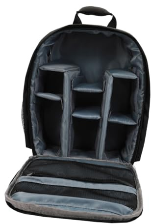 Toddmomy Kamerarucksack und Tragbare Kameratasche mit Stativfach Gepolstert Multifunktional für DSLR und Outdoor Einsätze