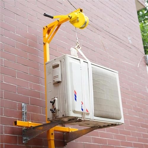 Outdoor Klimaanlage Installation Hebewerkzeug mit Seilzug und Handseilwinde für einfache Einrichtung und sichere Lasthandhabung - Ideal für Profis und Heimwerker
