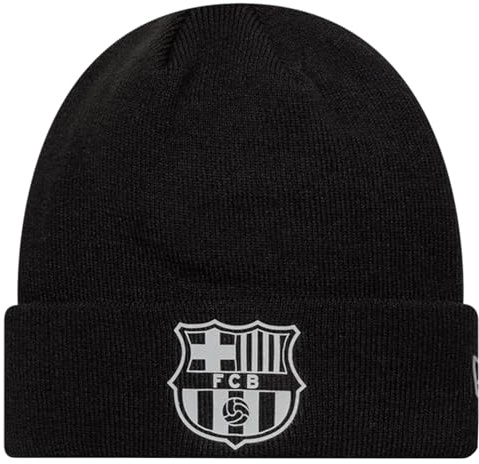 New Era Core Cuff Beanie FC Barcelona Reflective Hat 60846910, Men beannies, Black, One Size
