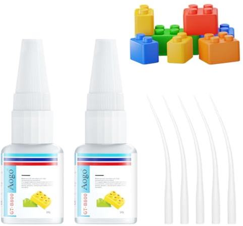 MOLZINY 2 Pièces Colle Plastique Extra Forte Super Glue pour Plastique colle pour blocs de construction Transparente Colle Liquide pour Impression 3D PLA ABS PET-G PVC Acrylique Modélisme