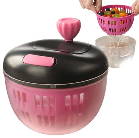 Weiyidea Ge-müseschleuder, Salat Schleuder, 800ml Mini Salatschleuder Mit Entwässerungslöchern, Mehrzweck Ge-müsetrockner Mit Schüssel Und Filterkorb Für Haushalt Picknick Reise