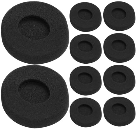 Sewroro 10pcs Replacement Ear Cushion Foam Covers Compatible with Logitech H800, Soft Sponge Headphone Ear Pads for Commute, Office, and Leisure Use