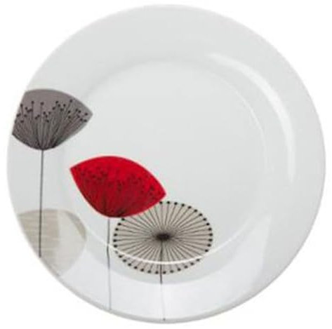 Secret de Gourmet - Assiettes à Dessert 'Osara' 20cm Blanc - Porcelaine - Lot de 6 - Compatible Lave-Vaiselle & Micro-Onde