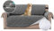 BellaHills 100% wasserdichte Zwei-Sitzer-Bezüge für Haustiere Sofabezüge für Hunde Luxus Gesteppte Möbelbezüge Schonbezüge für Love Seat, rutschfeste, wasserfeste Couchbezüge (2-Sitzer: Grau)