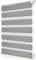 Vkele Doppelrollo Klemmfix ohne Bohren, 85x200cm(BxH) Grau, Duo Rollo Zebrarollo Fensterrollo für Fenster und Tür, Lichtdurchlässig Verdunkelnd, Seitenzugrollo Sonnenschutz Sichtschutz