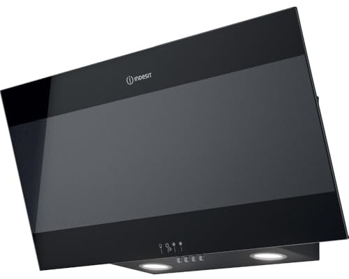 Indesit IHVP 83F LM K hotte Montée au mur Noir 647 m³/h