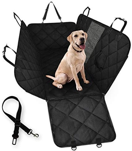 Paws Loving Dog Car Seat Cover - Easy Clean Dog Hammock for Car Back Seat - Dog Seat Covers For Cars Back Seats - Waterproof Heavy Duty Non Slip Mesh Window Universal Fit