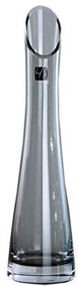CIEEIN CIEHT Vase Vase en Verre La décoration Arrangement de Fleurs Bar Salon Réception de Mariage Gris fumée 23.5cm de Hauteur