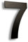 HASWARE Numero civico moderno in acciaio inossidabile spazzolato Elegante porta alfabeto placca Street Home Decor (7, 8 pollici nero)