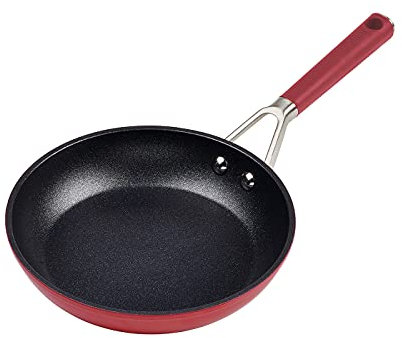 Ninja Foodi ZEROSTICK Vivid Poêle à frire 24 cm, Aluminium, Antiadhésive, Antirayures, Toutes plaques y compris induction, Résistante au four (200°C), Compatible lave-vaisselle, Rouge foncé, C20024EU