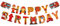 GoldRock Feuerwehrmann Happy Birthday Girlande, Feuerwehr Geburtstag Deko Banner, Geburtstag Girlande Set, Party Dekoration Geburtstag im Feuerwehr-Stil, Happy Birthday Aufschrift für Kinder Party