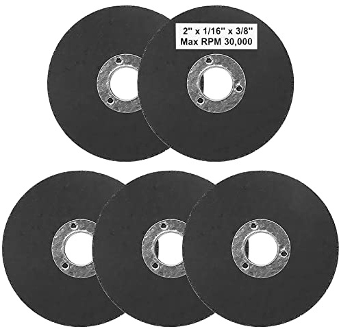 SI FANG 2 Inch Cut Off Wheel, 1/16in x 3/8in Arbor Double Reinforced Cutting Wheel Fit Most Benchtop Chop Saws/Miter Saw/Table Saw/Die Grinder (5Pcs)