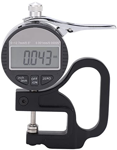 Spessimetro Digitale, Misuratore di Spessore Digitale, Gamma 0-12.7mm Tester Elettronico di Spessore, Misuratore di Spessore Micrometrico Elettronico con Display LCD, Precisione 0,001