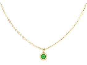 GUESS Damen-Kette Edelstahl Zirkonia One Size, Gold, Grün 32023470