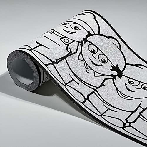 marburg Tapetenbordüre Schwarz Mainzelmännchen ZDF Fußball WM Maskottchen für Kinderzimmer Jungen Mädchen Vliestapete Borte