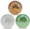 Yatinkim Decorative Orbs Glass Balls Set of 3 Mosaic Sphere Globe for Whole Housewares Bowls Vases Dining Table Centerpieces White Green Gold