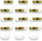 Flaschenbauer - 12er Set Gewürzgläser Set 212ml - TO 66 Deep Mündung, Goldenen Deckel - Ideal für Gewürze Aufbewahrung, Marmeladen, Eingelegtes, Konservierung & Aufbewahrungsgläser