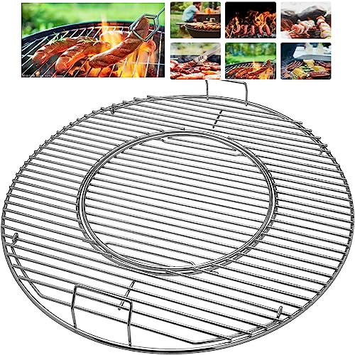 Moriintl Grillroste 8835 Ersatz für Weber, 57,1 cm Holzkohlegrill, Wasserkocher, Gourmet BBQ Edelstahl Grillrost Gitter (8835 Grillrost-201 Edelstahl)