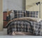 ZIRVEHOME Bettwäsche 155x220cm. Schwarz, 2teilig Set, Baumwolle Bettbezug, Arbon