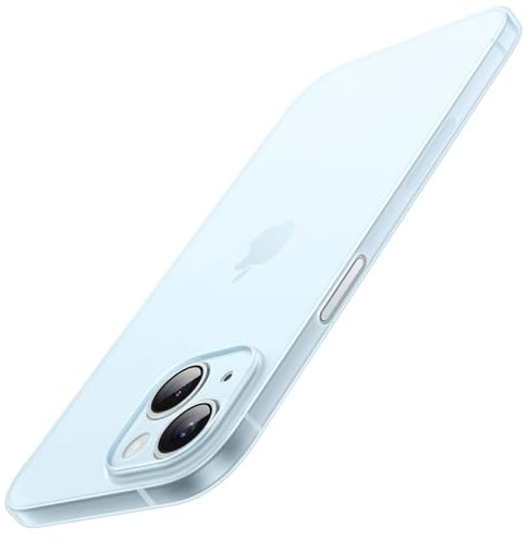 JETech Ultra Slim Case for iPhone 15 6.1-Inch, Camera Lens Cover Full Protection, Lightweight Matte Finish PP Hard Minimalist Case, Support Wireless Charging (Blue)