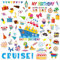 68PCS Birthday Cruise Door Magnets, Large Funny Cruises Ship Decors Magnetic Door Decorations Waterproof Reusable Navigation Boat Anchor Car Magnets for Fridge, Carnival Cruise Party, Birthday Party