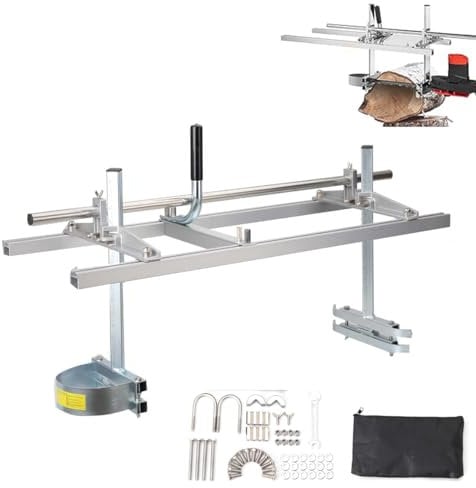 COYWEH 14-24 Mobile Sägemühle für Kettensäge, Stahl und Aluminium Kettensägenhalterung Mobiles Sägewerk Holz Motorsäge Kettensägenmühle für 35.5 cm bis 60cm Kettensäge