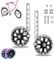 GothicBride Fahrrad Stützräder, Universal Stützräder für kinderfahrrad Flash Räder Fahrrad Stützräder Hilfsräder, Stützräder für 12,14,16,18,20 Zoll Kinder Singlespeed Fahrrad (Schwarz)
