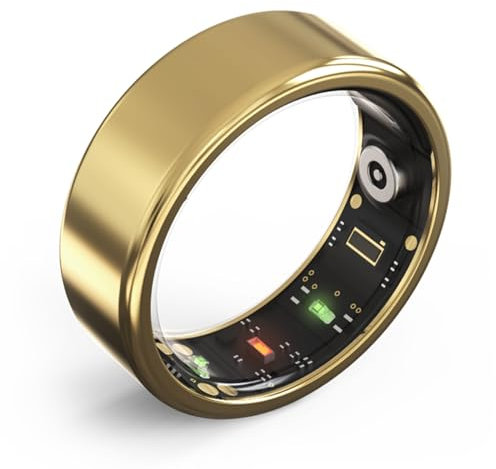 Heart Rate Monitor Smart Ring for Men & Women - Fitness Tracker with Blood Oxygen, Body Temperature, Sleep, Pedometer - Waterproof & Chargeable - Compatible with APP