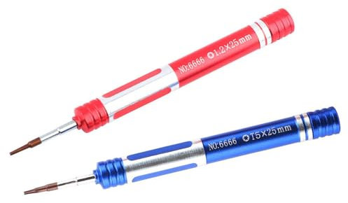Precision 1.2mm P5 Pentalobe Screwdriver and T5 Torx Screwdriver Set Compatible with MacBook Pro and Air Retina Repair Tool Kit