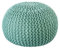 Amago home Pouf Outdoor ø 55 o. 45cm Bodenkissen Sitzpouf Hocker wetterfest pflegeleicht & nachhaltig Größe ø 55 cm, Farbe Mint - Ocean Wave