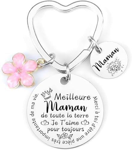 Porte-clés Maman Je t'aime Tout Plein Cadeau pour Maman, fête des mères,Cadeau de Maman Cadeau de fête des Mères Cadeaux d'anniversaire,Cadeaux de Famille Maman Porte clés personnalisé Maman (12)