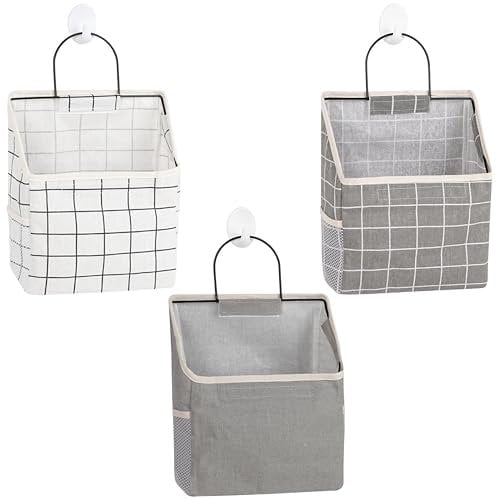 Winter Shore Hängeorganizer Tür (3er-Pack) - Hängeaufbewahrung Tür & Schrank - Tür Organizer Hängend aus Stoff mit Taschen für Bad - Hängetasche Wand fürs Schlafzimmer - Aufbewahrung Hängend