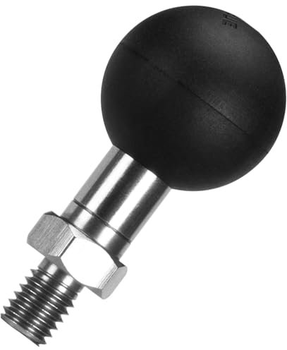 FANAUE Adaptador de Bola de 1 Pulgada con Rosca M8*1,25 Compatible con RAM mounts B tamaño Brazo de Doble Enchufe, Soporte de Cabeza esférica de 1 se Monta en Cualquier Orificio para Tornillo M8*1,25