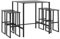 vidaXL Gartenbar Set 5-TLG., Bartisch Barhocker für Garten Balkon Terrasse, Gartenmöbel Stehtisch Barstuhl, Sitzgruppe Gartentheke, Schwarz Pulverbeschichteter Stahl