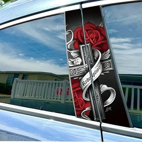 TYUIJ Auto Aufkleber B-Säule Protektor - Wunderschöne Clown Auto Säule Schutz Aufkleber - Ein Set von Zwei (Clown 1)