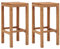 KTHLBRH Stehhocker Kitchen Chair Bar hocker Barhocker 2 STK. Massivholz Teak