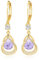 Gold Ohrringe Geburtsstein hängend ohrringe 14K gold hängend gold ohrringe Feine Schmuckstücke Geburtstagsgeschenke für Frauen(Gold Juni)