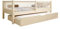 TIMBEE - Alfi Duo - Kinderbett 100x200 mit Schublade - Doppelbett Holz Unlackiert - Bett für Kinder mit Lattenrost und Rausfallschutz Abnehmbar - Belastbar bis 100 kg - aus Kiefernholz Klasse 1