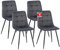 Albatros Esszimmerstuhl Bora mit Samt Bezug, 4er Set Anthrazit, stilvolles Vintage Design, belastbar mit 110Kg, Polsterstuhl - Moderner Küchenstuhl, Stuhl Esszimmer oder Esstisch Stuhl